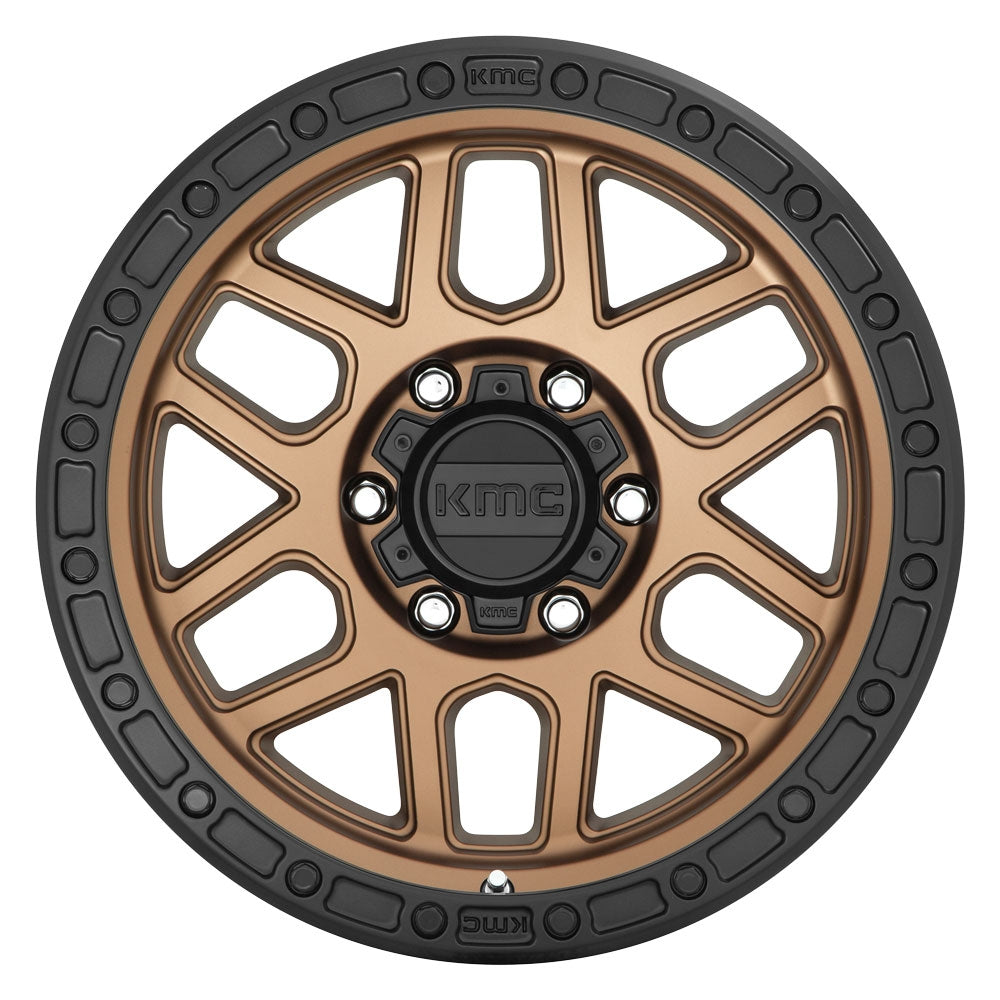(Clearance - No Returns) 20x9 KMC KM544 Mesa Matte Bronze w/ Black Lip 5x5/127 18mm - Flex Offroad