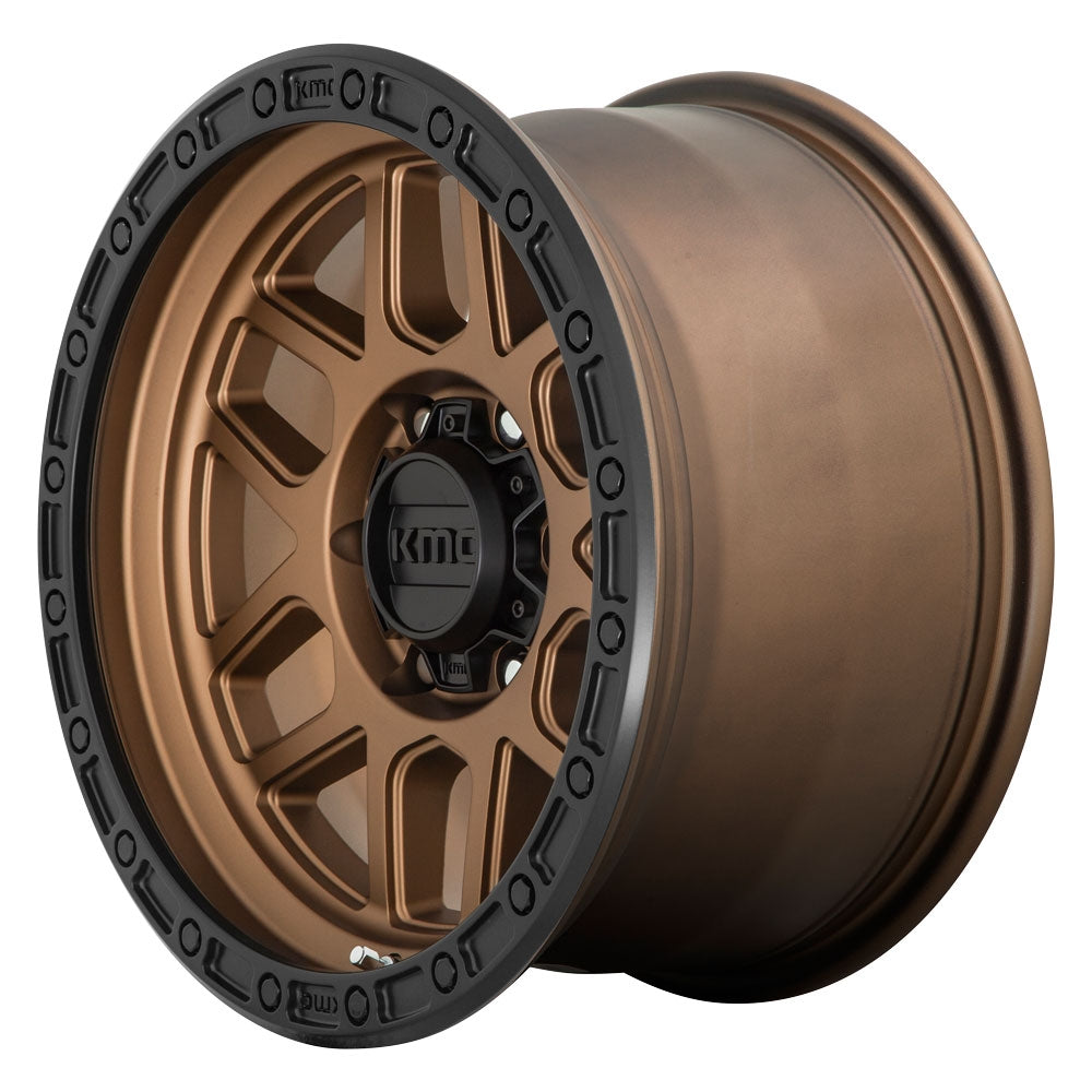 (Clearance - No Returns) 20x9 KMC KM544 Mesa Matte Bronze w/ Black Lip 5x5/127 18mm - Flex Offroad