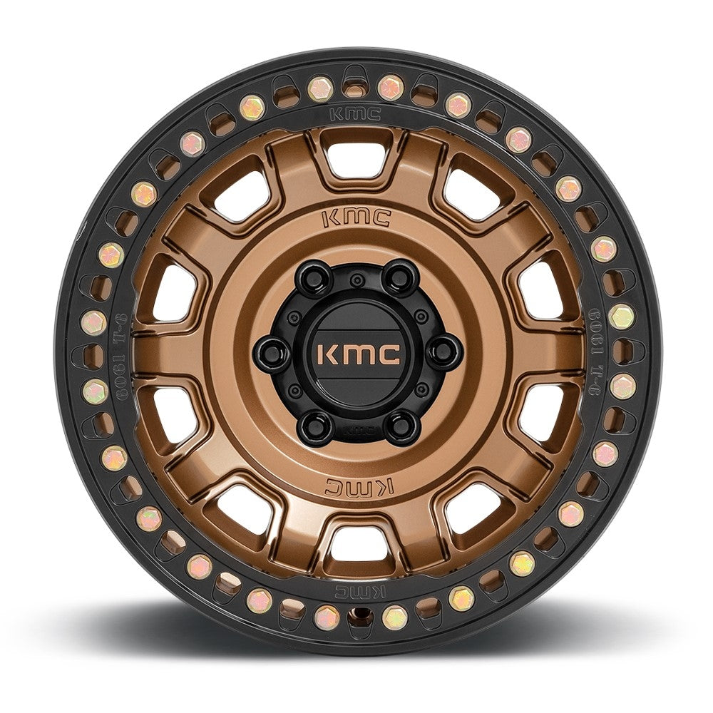 17x9 KMC KM236 Tank Beadlock Matte Bronze (True Beadlock) 5x5/127 -38mm - Flex Offroad