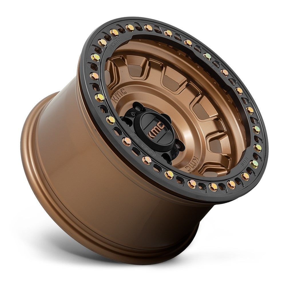 17x9 KMC KM236 Tank Beadlock Matte Bronze (True Beadlock) 5x5/127 -38mm - Flex Offroad