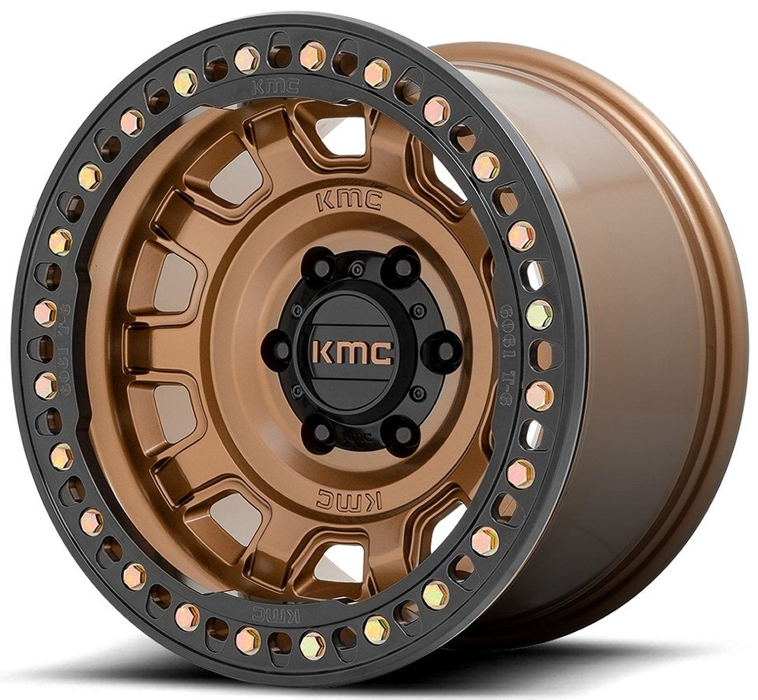 17x9 KMC KM236 Tank Beadlock Matte Bronze (True Beadlock) 5x5/127 -38mm - Flex Offroad