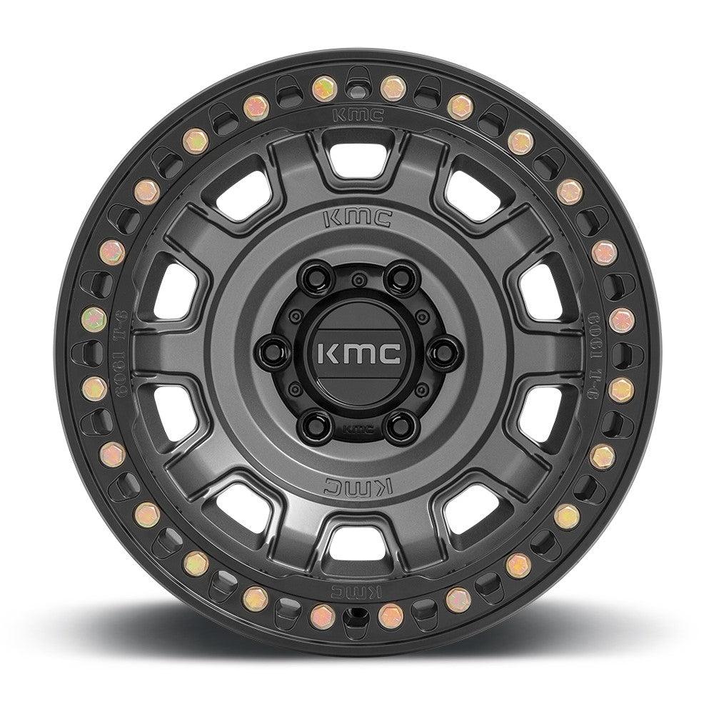 17x9 KMC KM236 Tank Beadlock Anthracite (True Beadlock) 5x5/127 -15mm - Flex Offroad
