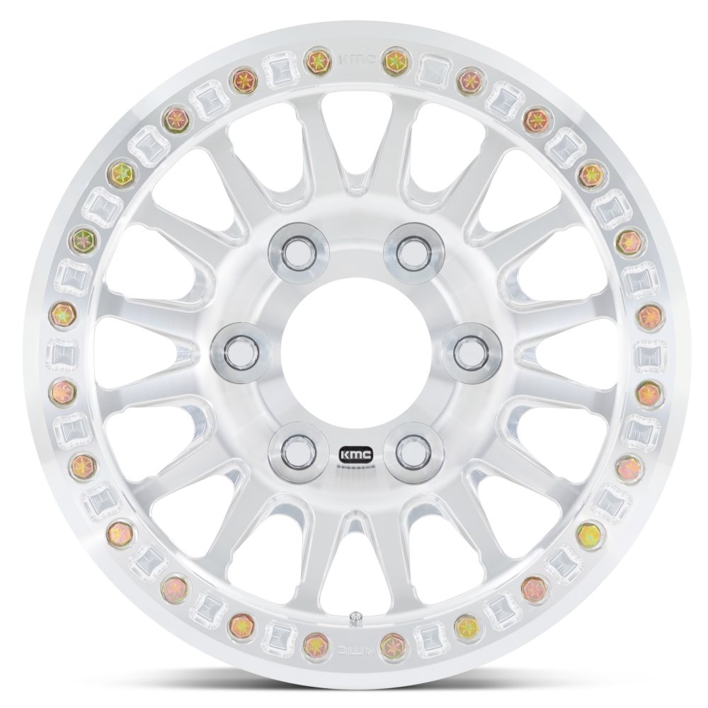 17x9 KMC KM445 Impact Forged Beadlock Raw Machined 6x5.5/139.7 -12mm - Flex Offroad