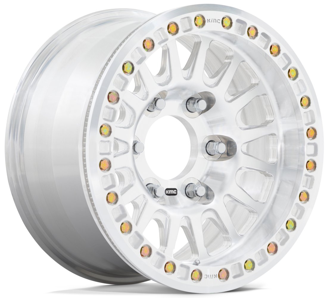 17x9 KMC KM445 Impact Forged Beadlock Raw Machined 6x5.5/139.7 -12mm - Flex Offroad