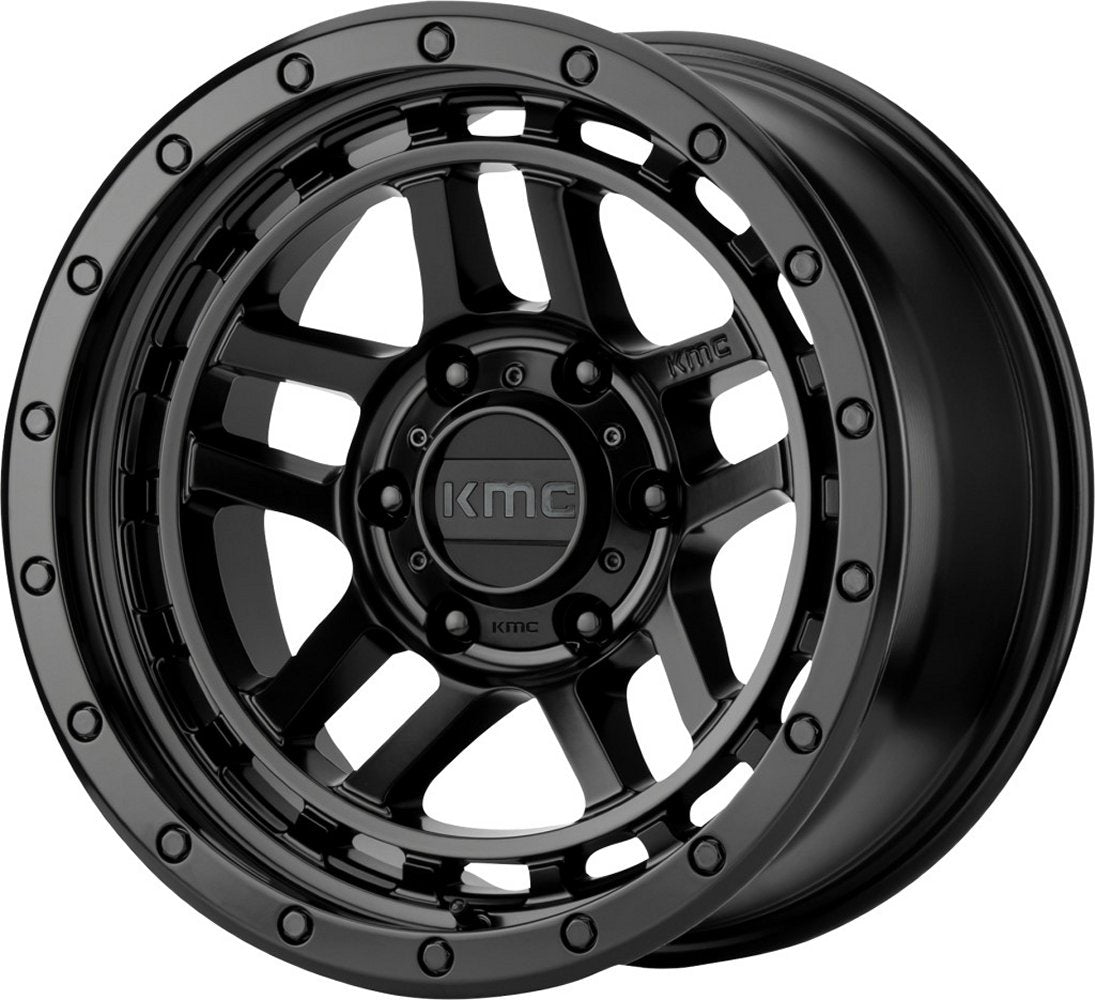 18x8.5 KMC KM540 Recon Satin Black 6x5.5/139.7 18mm - Flex Offroad
