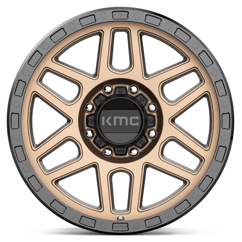 17x9 KMC KM544 Mesa Matte Bronze w/ Black Lip (8 Lug) 8x6.5/165 18mm - Flex Offroad