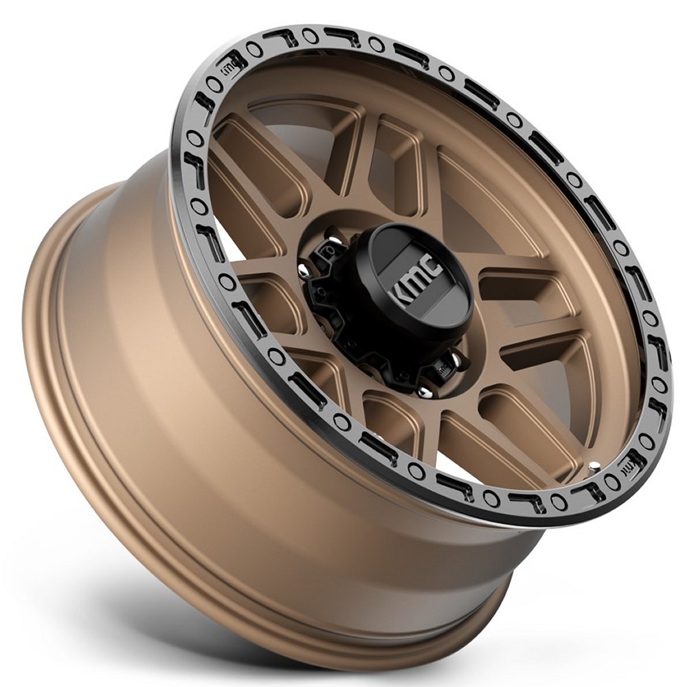 17x9 KMC KM544 Mesa Matte Bronze w/ Black Lip (8 Lug) 8x6.5/165 18mm - Flex Offroad