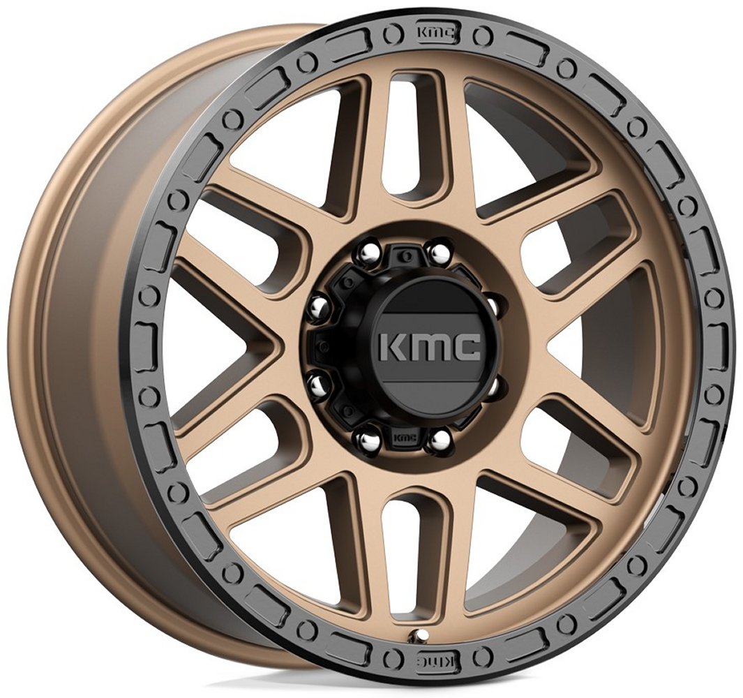 17x9 KMC KM544 Mesa Matte Bronze w/ Black Lip (8 Lug) 8x6.5/165 18mm - Flex Offroad
