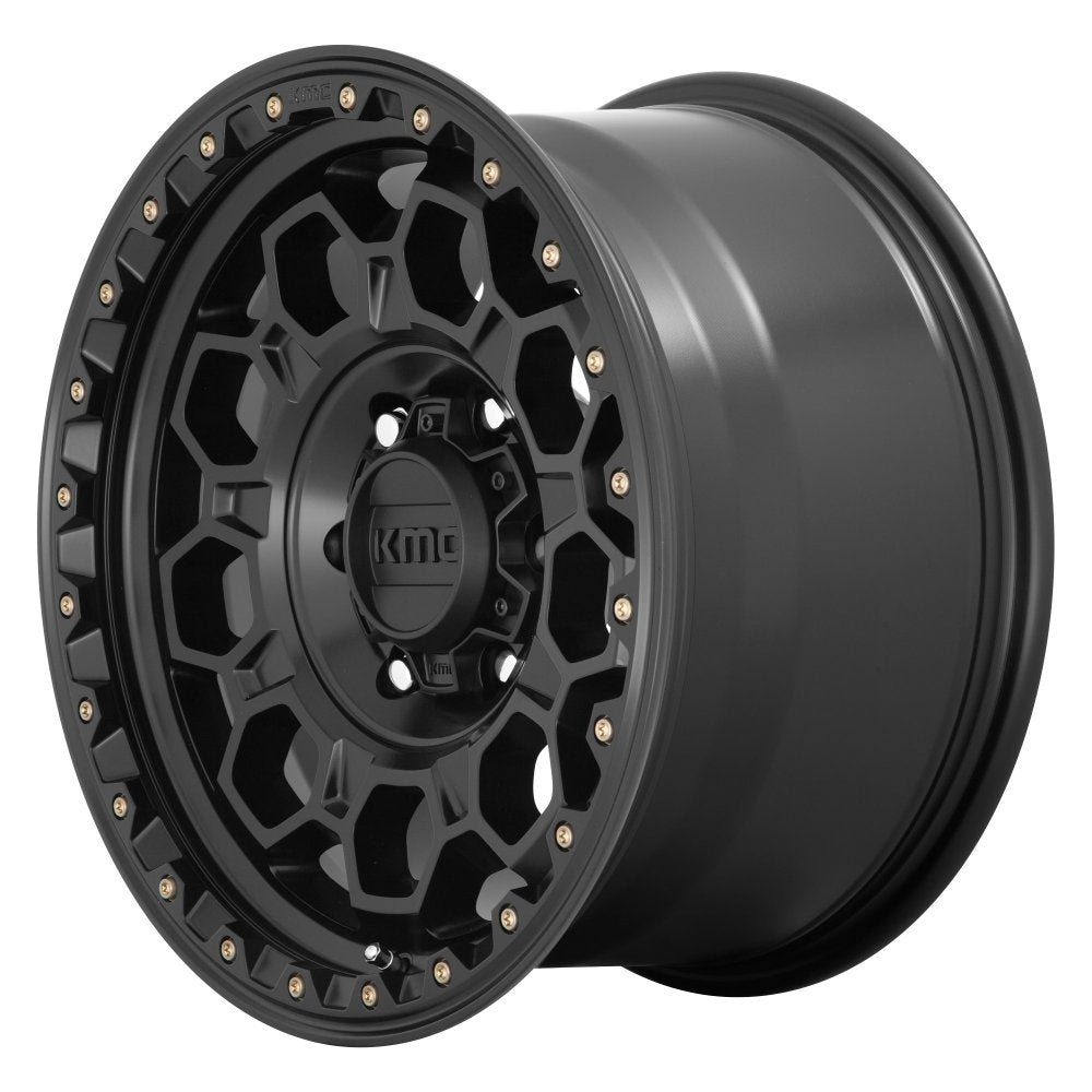 17x9 KMC KM545 Satin Black 5x5/127 -12mm - Flex Offroad