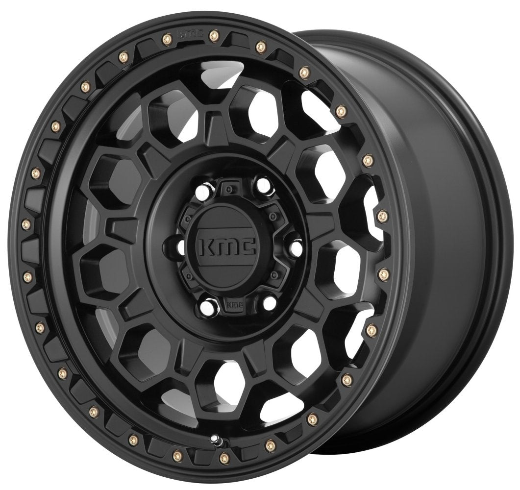 17x9 KMC KM545 Satin Black 6x5.5/139.7 18mm - Flex Offroad