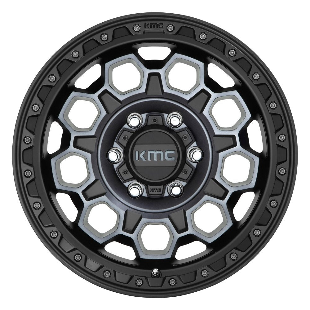 17x9 KMC KM545 Satin Black w/ Gray Tint 6x4.5/114.3 18mm - Flex Offroad