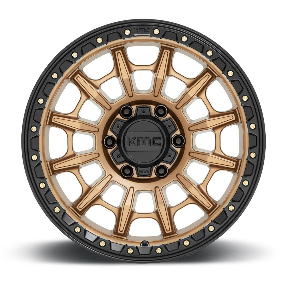 17x9 KMC KM547 Carnage Matte Bronze w/ Black Lip 6x135 0mm - Flex Offroad