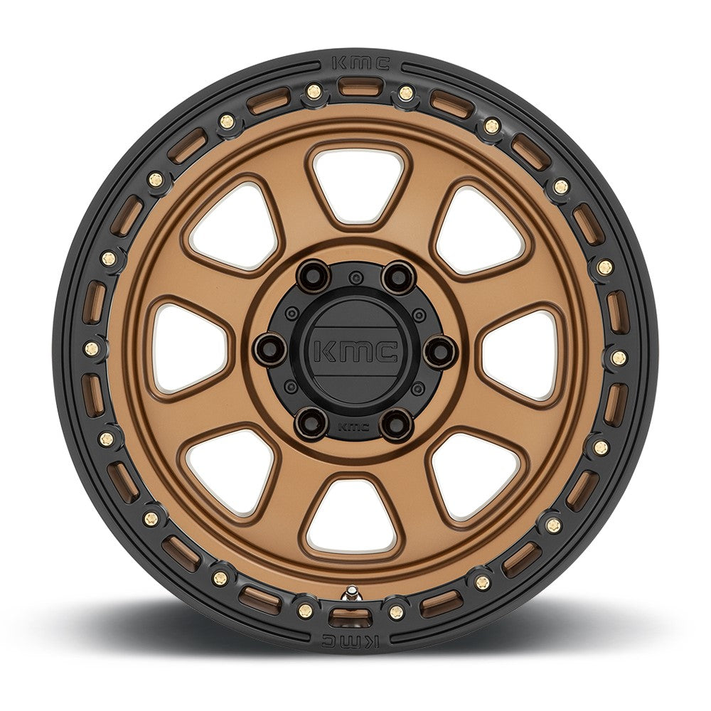 (Clearance - No Returns) 20x9 KMC KM548 Chase Matte Bronze w/ Black Lip 5x5/127 18mm