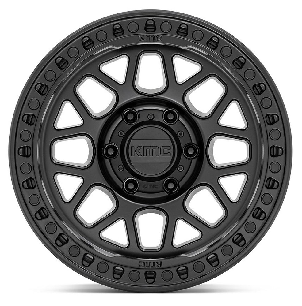 18x9 KMC KM549 GRS Satin Black 6x5.5/139.7 -12mm - Flex Offroad