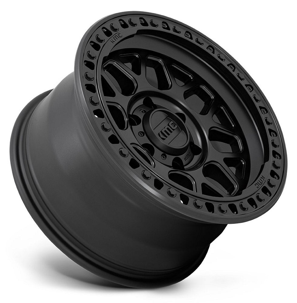 18x8.5 KMC KM549 GRS Satin Black 5x5.5/139.7 0mm - Flex Offroad