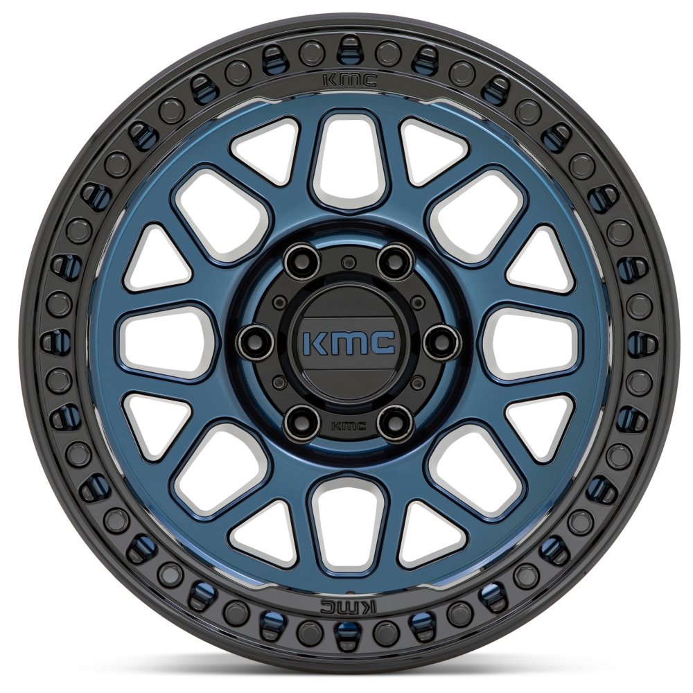 17x9 KMC KM549 GRS Midnight Blue w/ Gloss Black Lip 6x5.5/139.7 0mm - Flex Offroad
