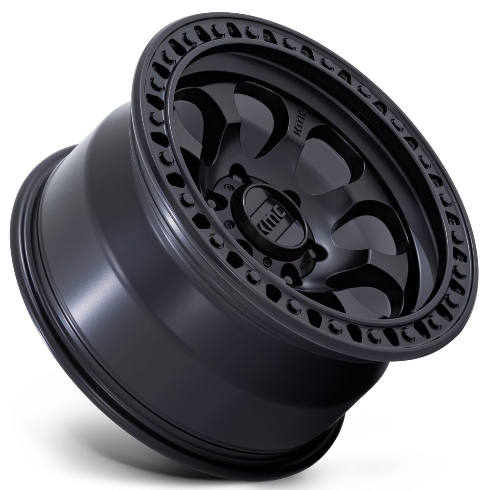 17x8.5 KMC KM550 Riot SBL Satin Black 5x5/127 10mm - Flex Offroad