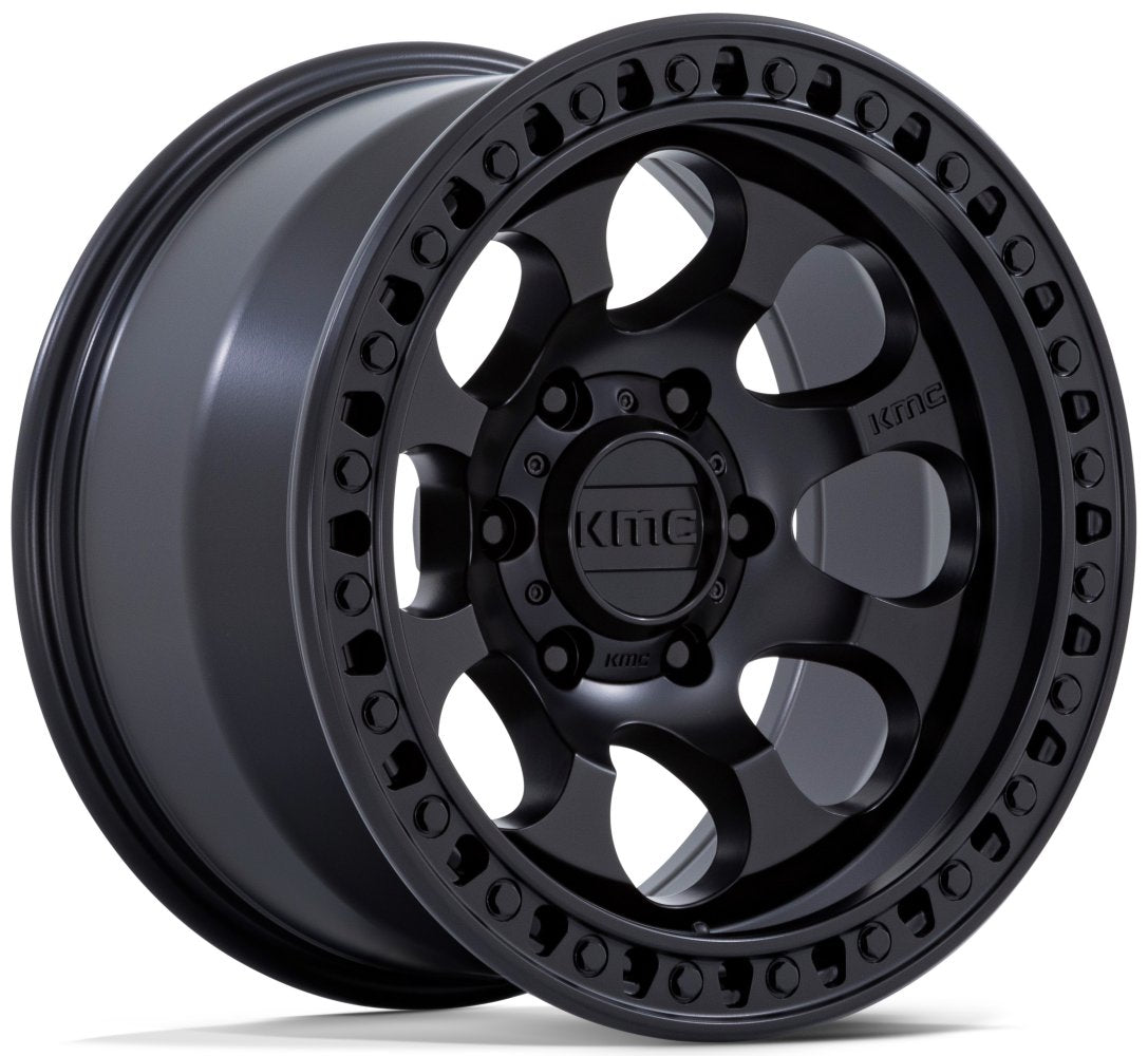 18x9 KMC KM550 Riot SBL Satin Black 6x120 18mm - Flex Offroad
