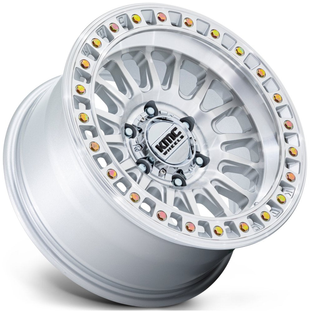20X9 KMC KM552 IMS Gloss Silver Machined 8x170 18mm