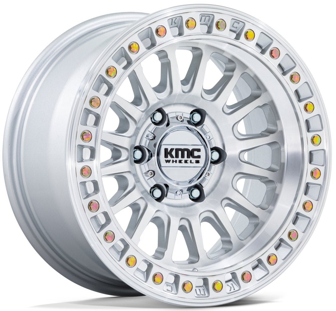20X9 KMC KM552 IMS Gloss Silver Machined 8x170 18mm