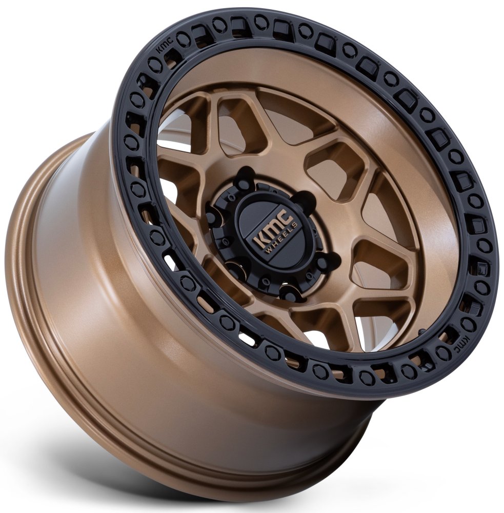 17X8.5 KM553 Torx Matte Bronze w/ Gloss Black Lip 6x5.5/139.7 0mm