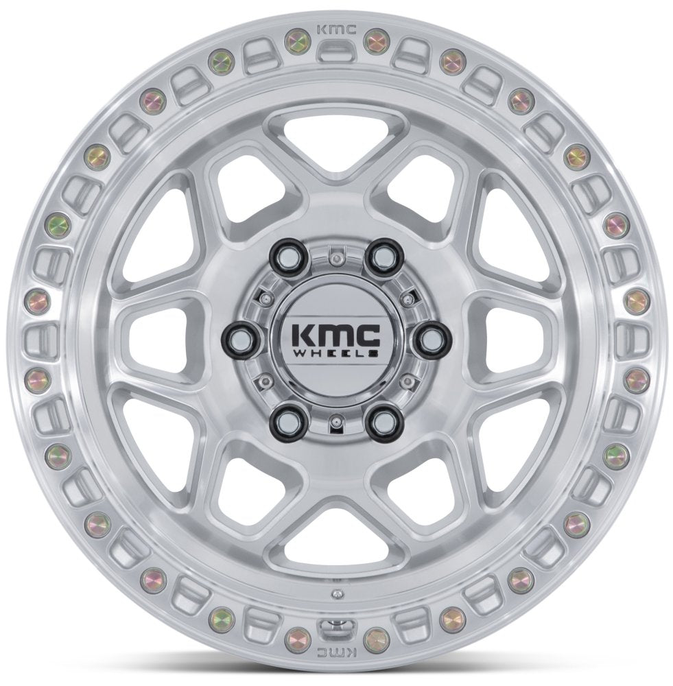 17X8.5 KM553 Torx Gloss Silver Machined 6x5.5/139.7 0mm