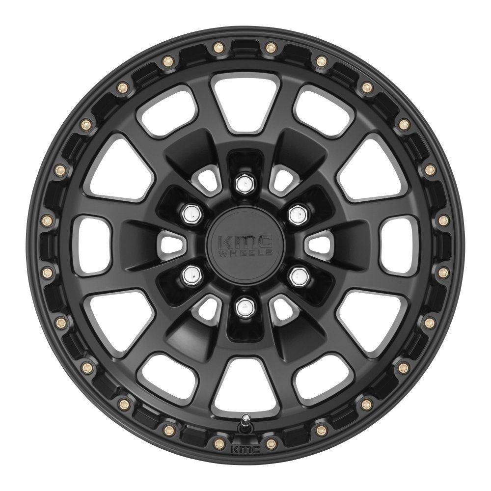 17x8.5 KMC KM718 Summit Satin Black 6x135 18mm - Flex Offroad