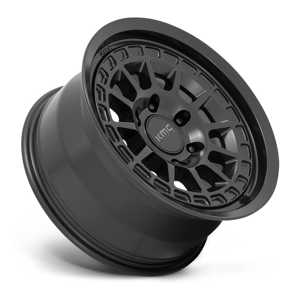 17x8.5 KMC KM719 Canyon Satin Black 6x5.5/139.7 0mm - Flex Offroad
