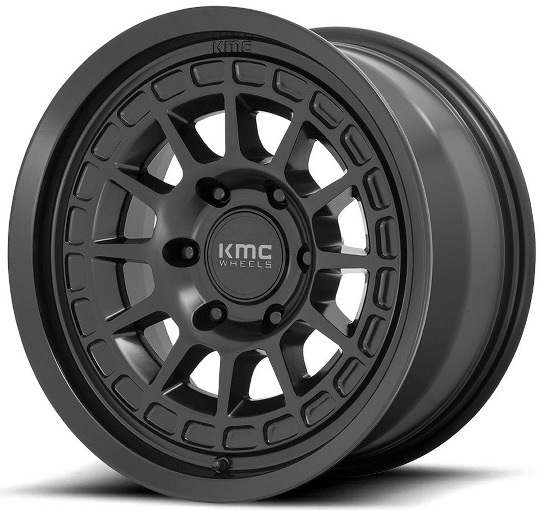 17x8.5 KMC KM719 Canyon Satin Black 6x5.5/139.7 0mm - Flex Offroad