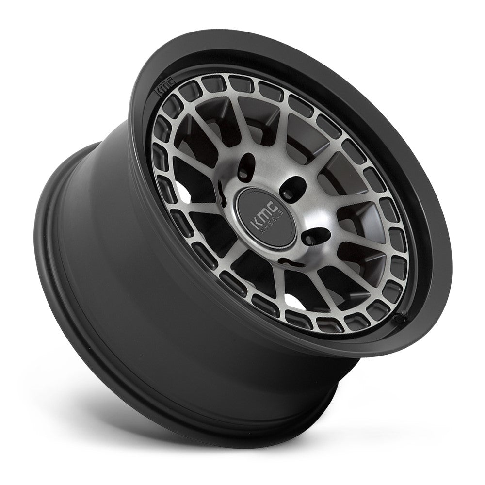 16x8 KMC KM719 Canyon Satin Black w/ Gray Tint 6x5.5/139.7 0mm - Flex Offroad
