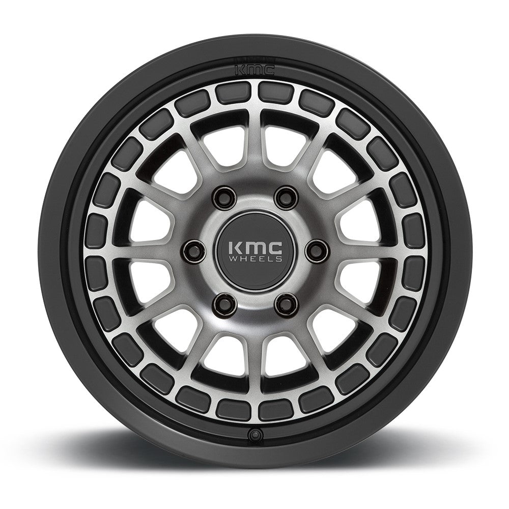 16x8 KMC KM719 Canyon Satin Black w/ Gray Tint 6x5.5/139.7 0mm - Flex Offroad