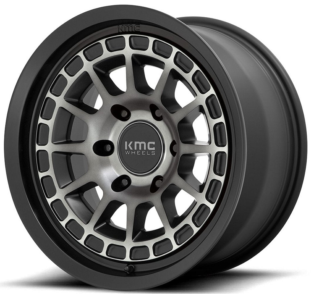 16x8 KMC KM719 Canyon Satin Black w/ Gray Tint 6x5.5/139.7 0mm - Flex Offroad