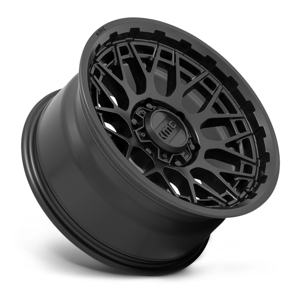 17x8.5 KMC KM722 Technic Satin Black 5x5/127 0mm - Flex Offroad