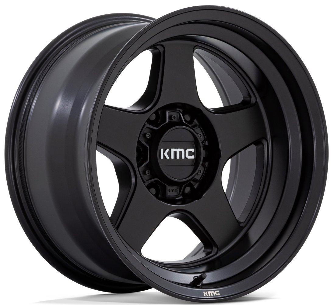 (Clearance - No Returns) 17x8.5 KMC KM728 Matte Black 6x135 -10mm
