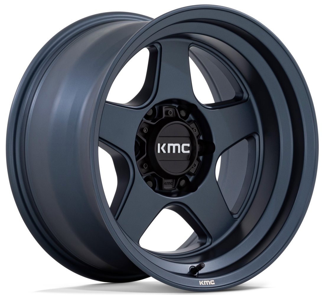 (Clearance - No Returns) 17x8.5 KMC KM728 Metallic Blue 6x135 -10mm - Flex Offroad