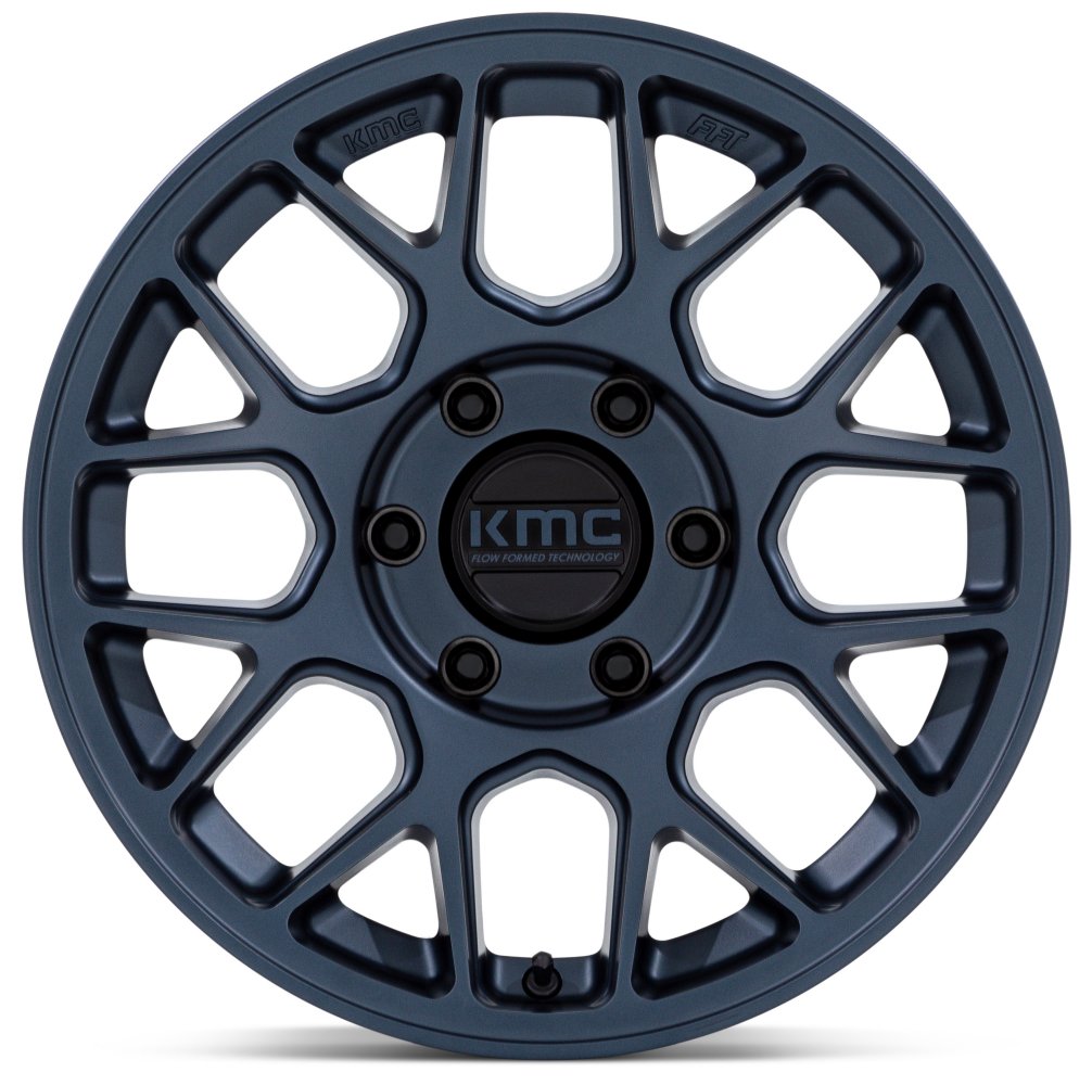 17x8.5 KMC KM730 Hatchet Metallic Blue 5x5/127 25mm - Flex Offroad