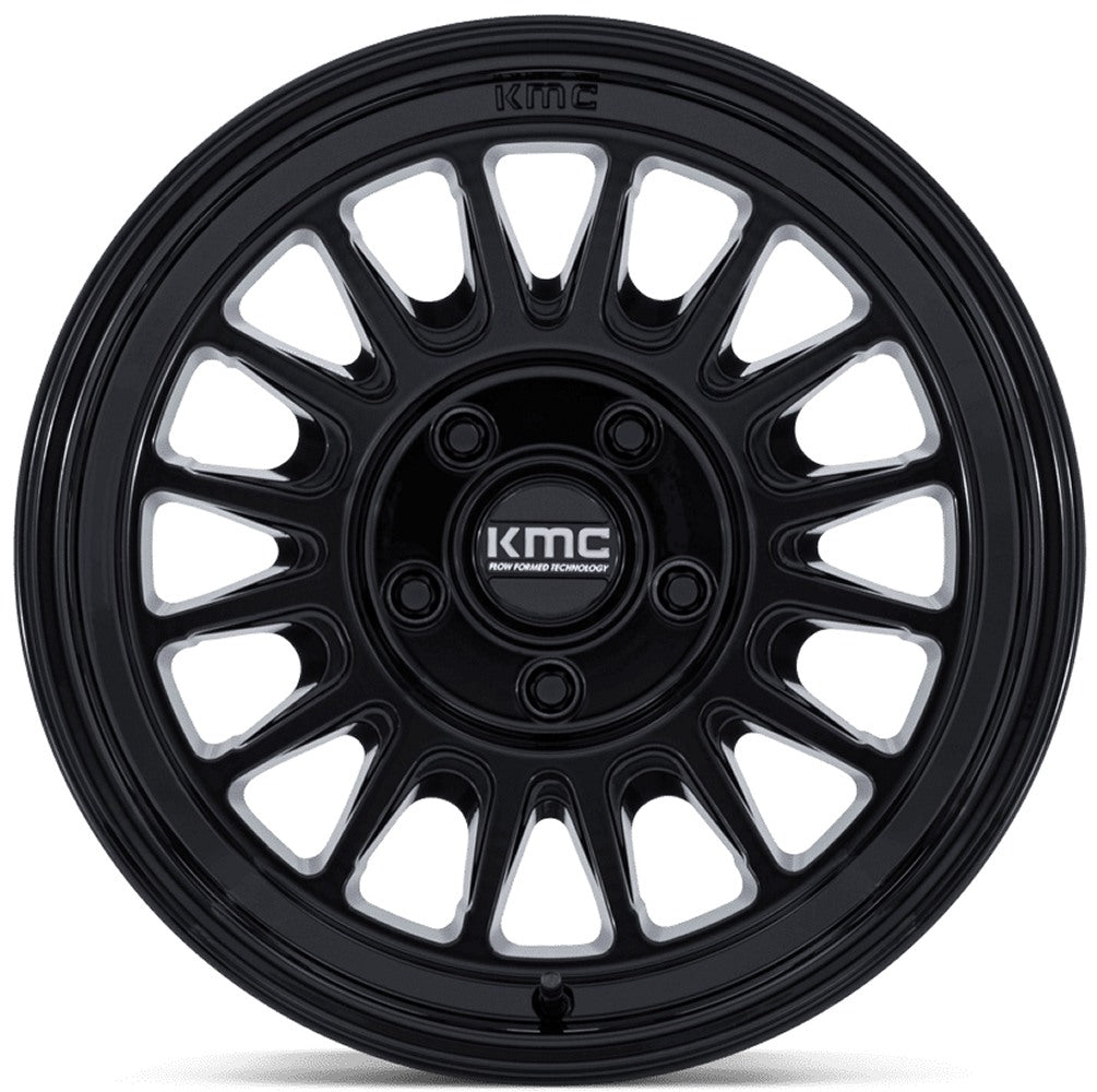 17x8.5 KMC KM733 Impact FFT Gloss Black (Flow Form) 5x5/127 0mm