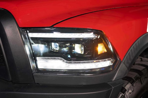 Morimoto XB LED Headlights: Dodge Ram (09-18) (Pair / Amber DRL) LF520-A-ASM - Flex Offroad
