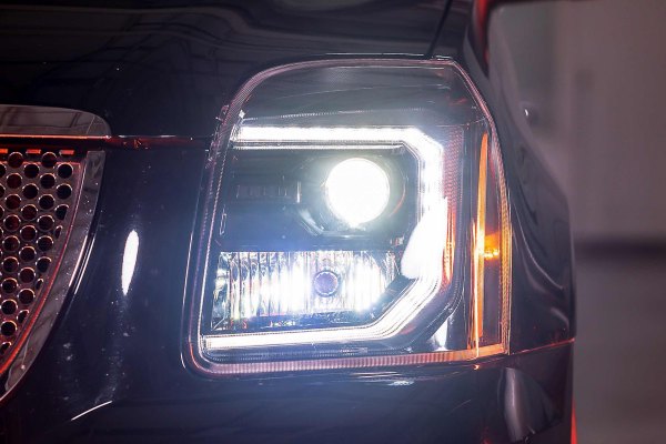 Morimoto XB Hybrid LED Headlights: GMC Yukon (07-14) (Pair / ASM) LF557 - Flex Offroad