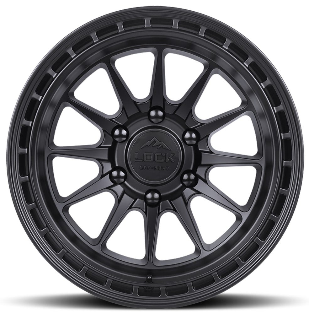 17x9 Lock Off-Road Baja Matte Black 6x5.5/139.7 0mm - Flex Offroad
