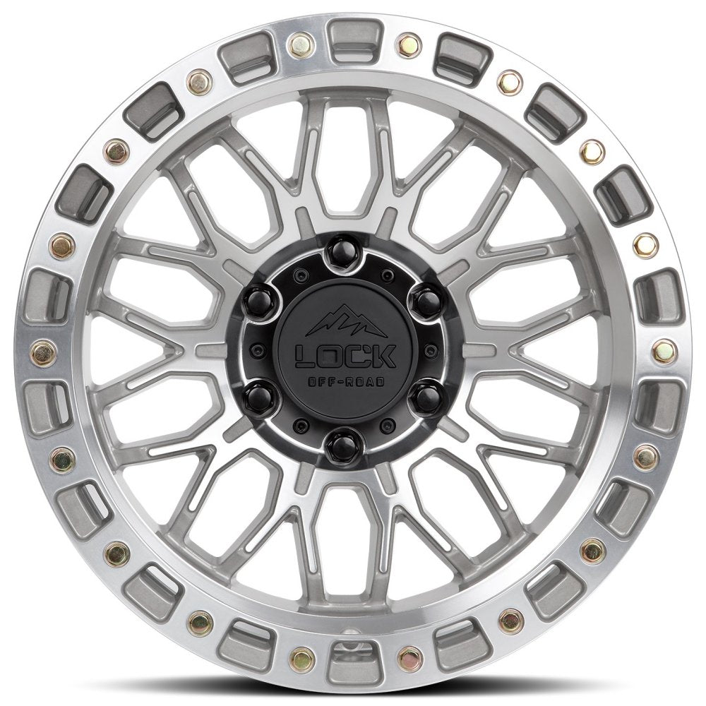 17x9 Lock Off-Road Combat Machine w/ Clear Coat 6x135 -12mm