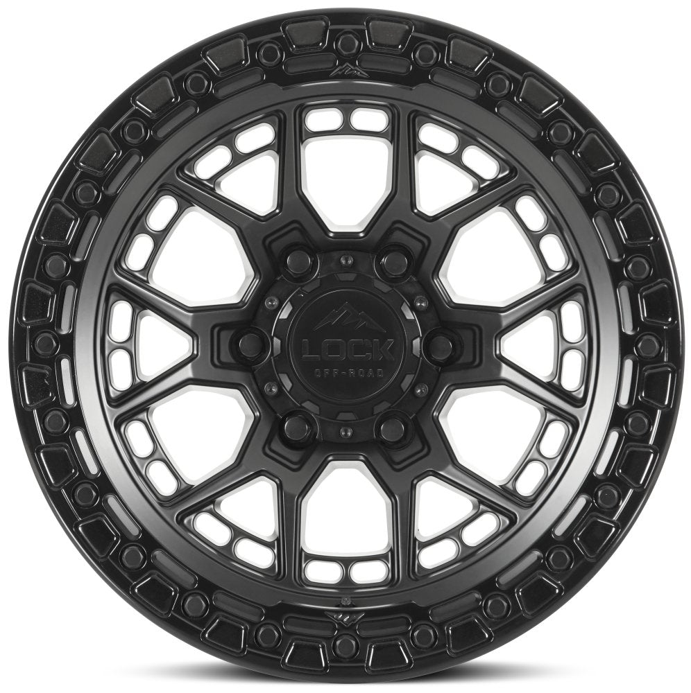 20x9 Lock Off-Road Commando Matte Black w/ Gloss Black Ring 6x5.5/139.7 0mm