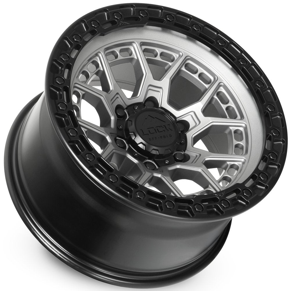 17x9 Lock Off-Road Commando Matte Grey w/ Matte Black Ring 6x135 0mm