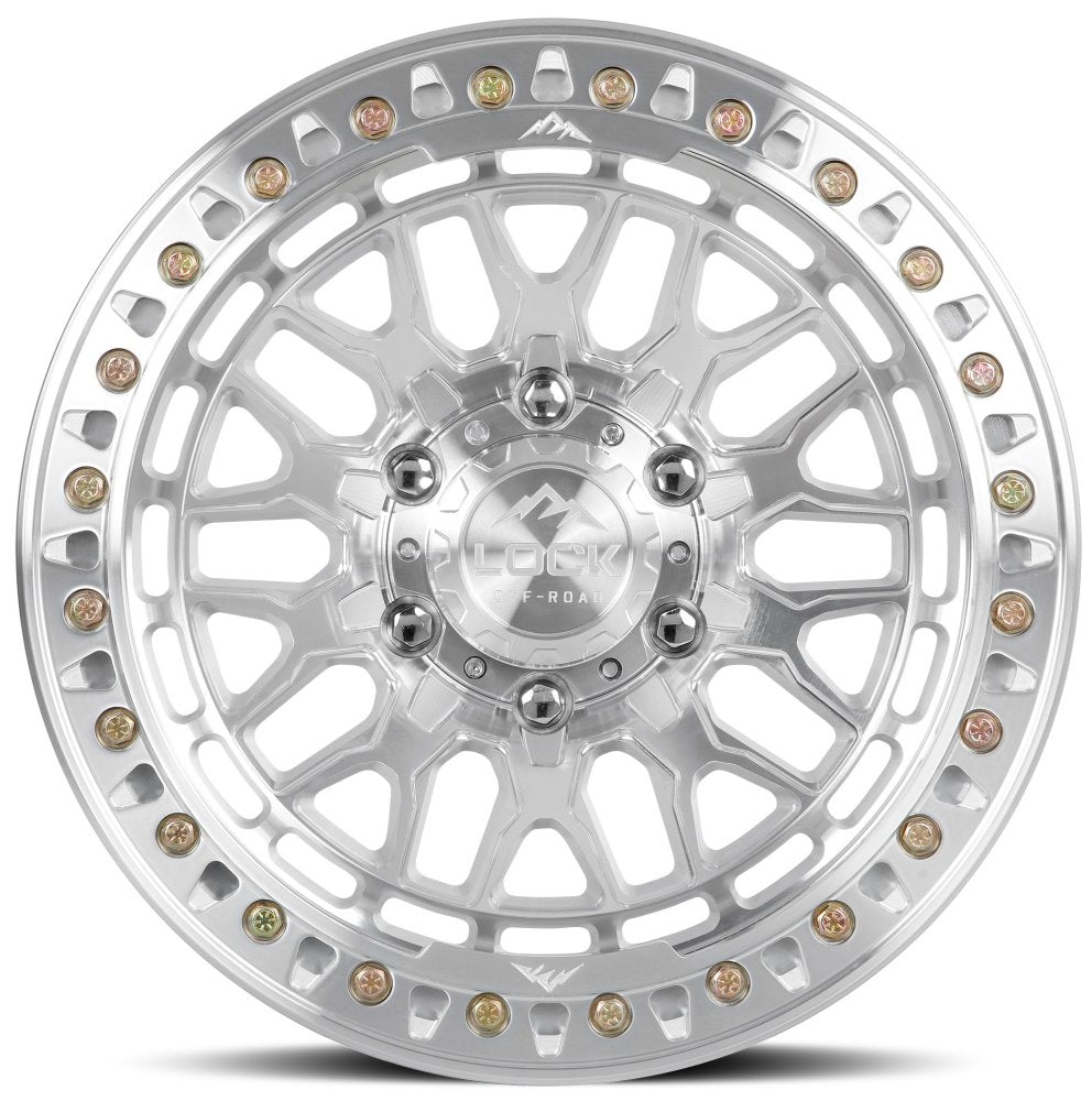 17x9 Lock Off-Road Invader Beadlock Raw Machine 6x135 -38mm