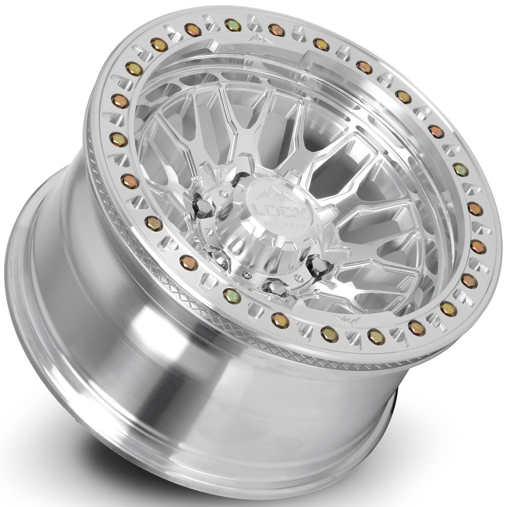 17x9 Lock Off-Road Invader Beadlock Raw Machine 6x135 -38mm