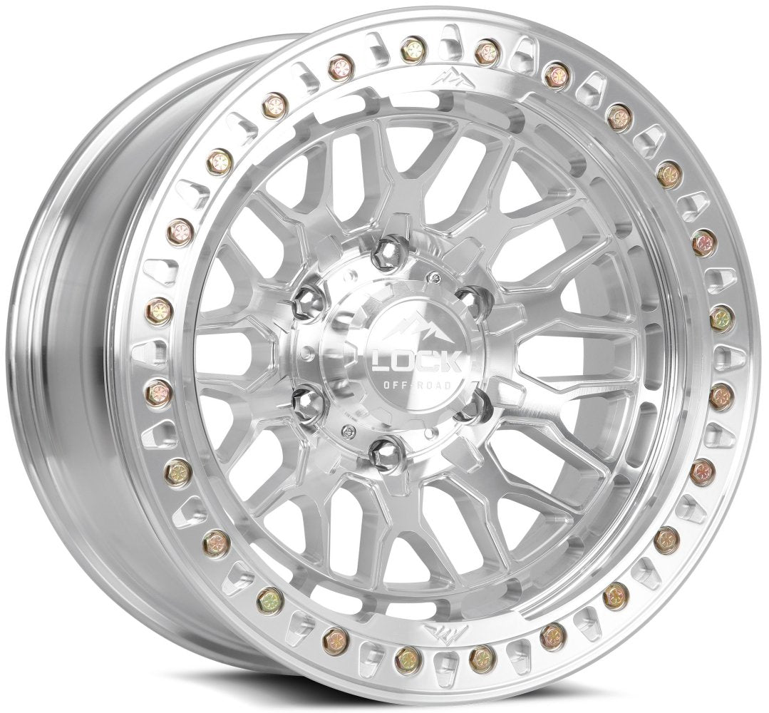 17x9 Lock Off-Road Invader Beadlock Raw Machine 6x135 -38mm