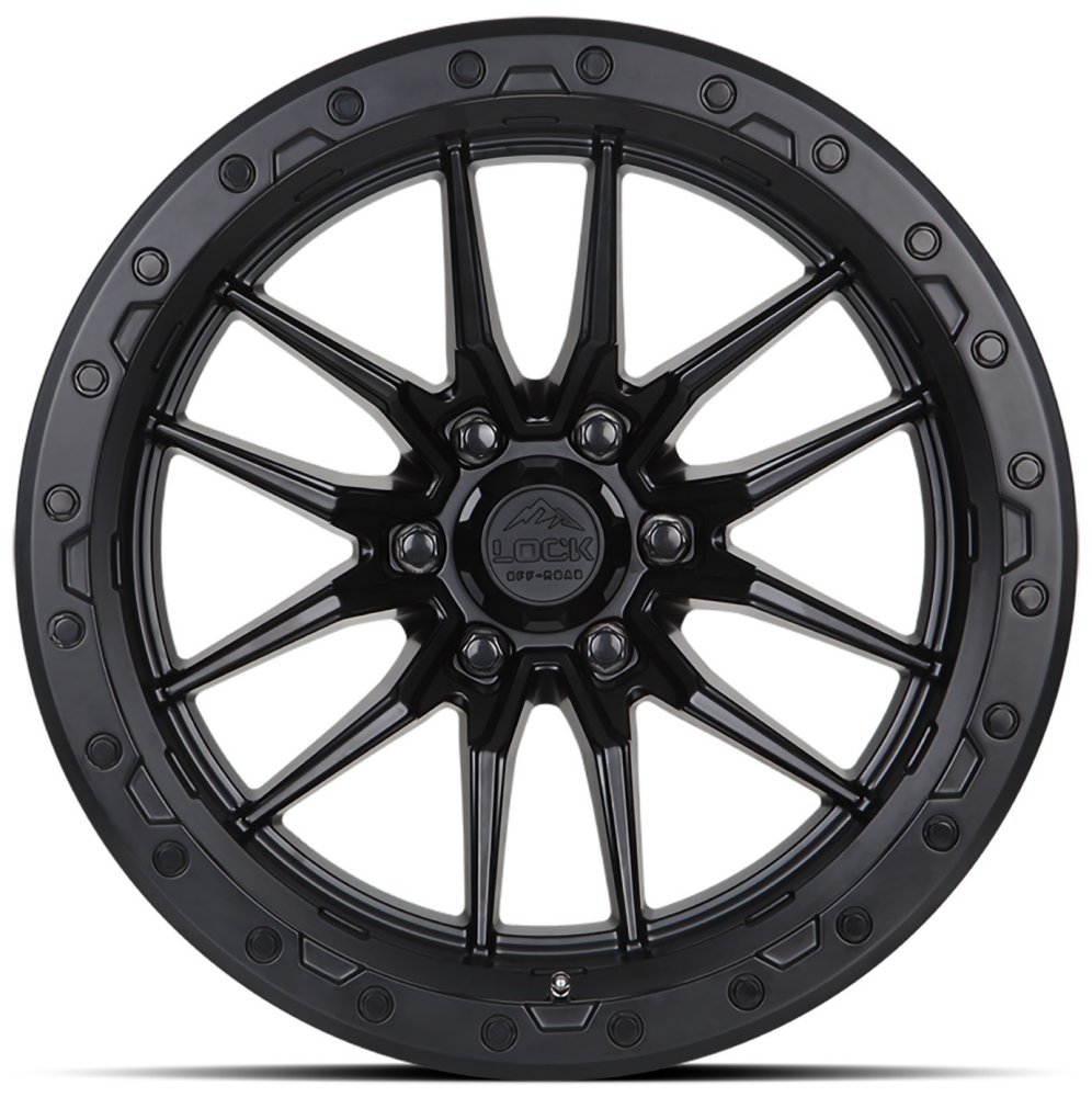 20x9 Lock Off-Road Krawler Matte Black 8x6.5/165 1mm