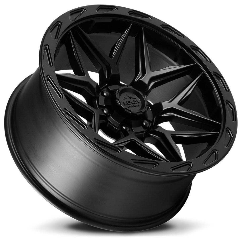 22x10 Lock Off-Road Matrix Matte Black 8x6.5/165 8x170 -18mm - Flex Offroad