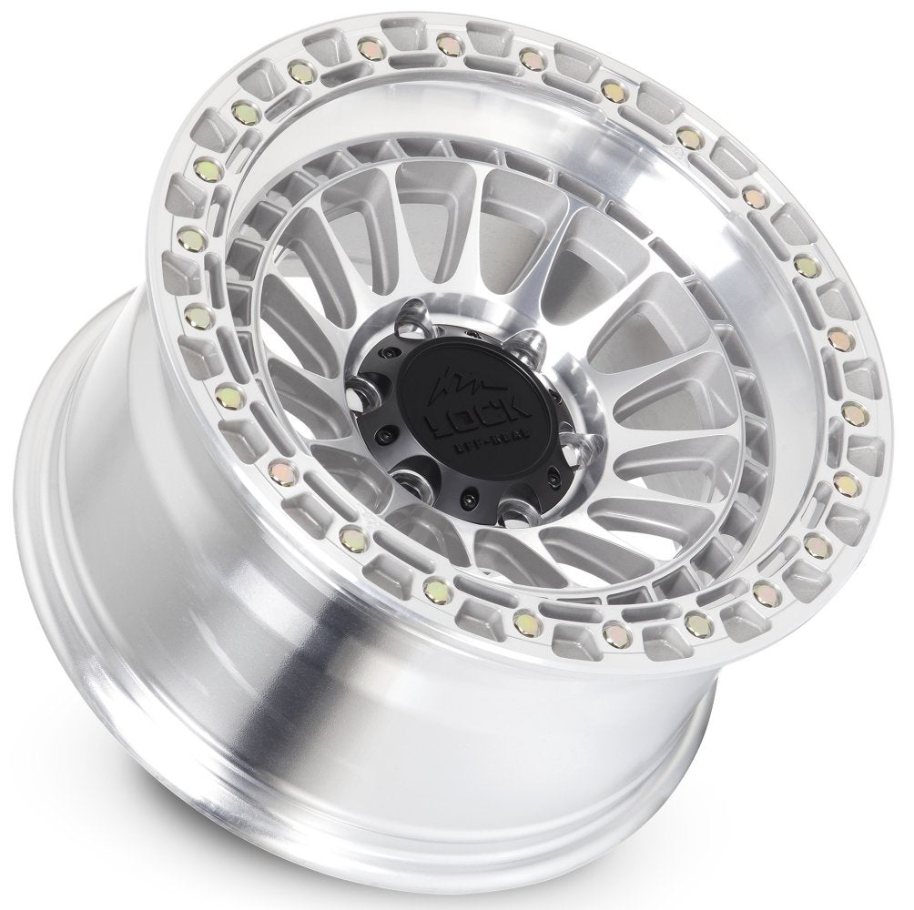 17x9 Lock Off-Road Mojave Machine w/ Clear Coat 8x170 -12mm