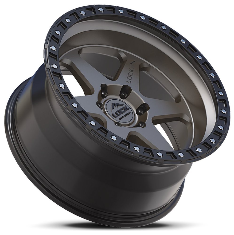 18x9 Lock Off-Road Olympus Olympus Matte Grey w/ Matte Black Ring 5x5/127 -12mm - Flex Offroad